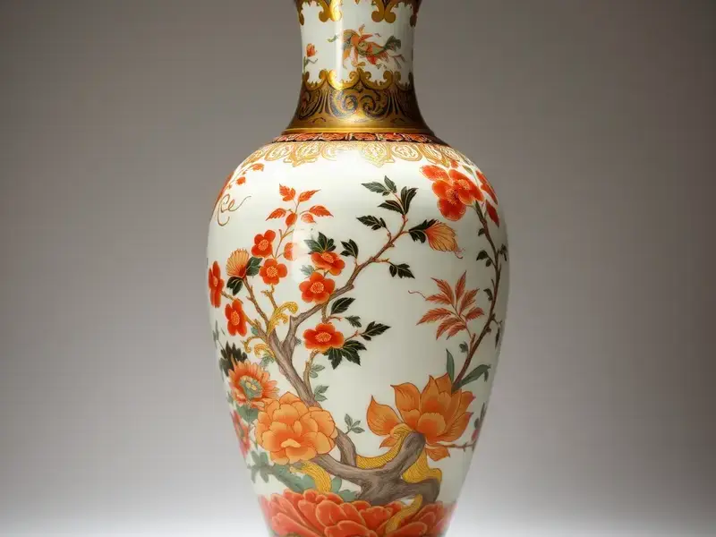 伊万里焼の花瓶修復