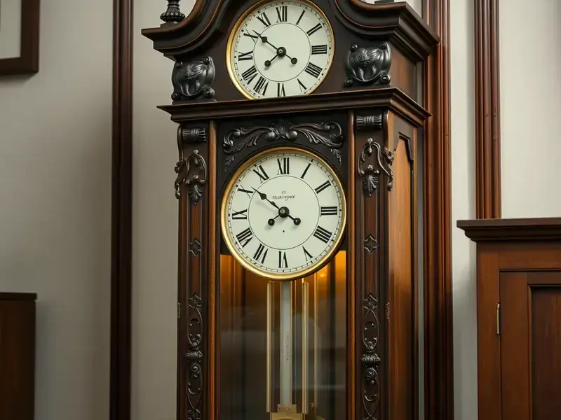 大正時代の柱時計修復