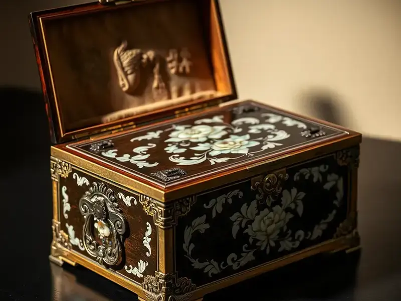 螺鈿の宝石箱修復