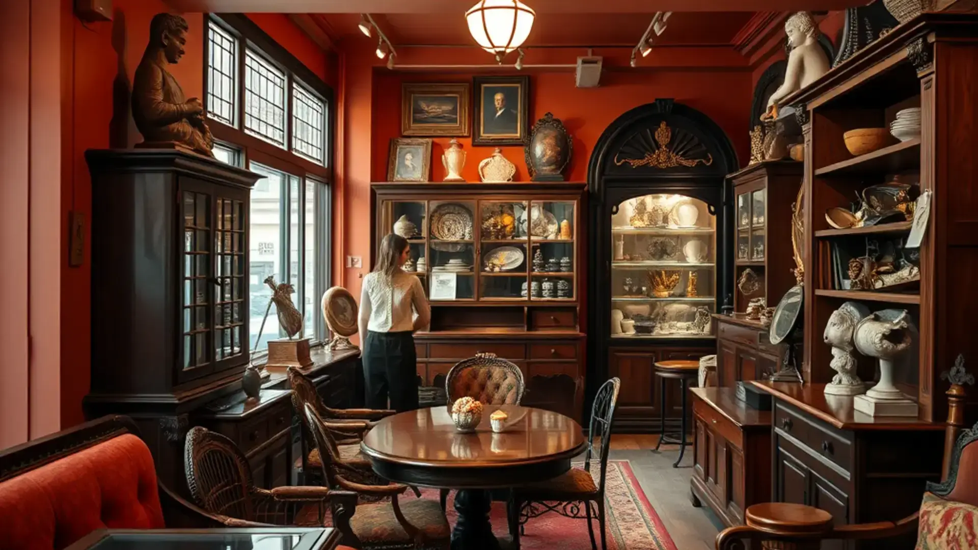 骨董品修復の様子